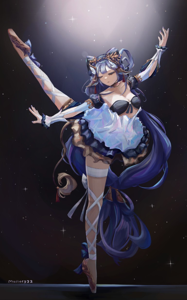 Fullbody example: An artwork of Jupitersandwich's OC Shuchun Hé preforming ballet