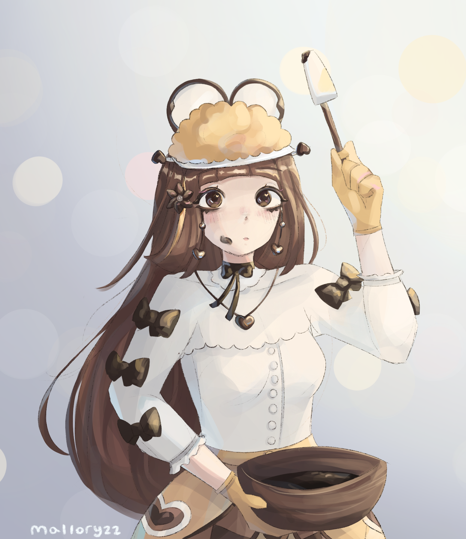 Art 13: Eloise by Crosstariale (af) making brownies